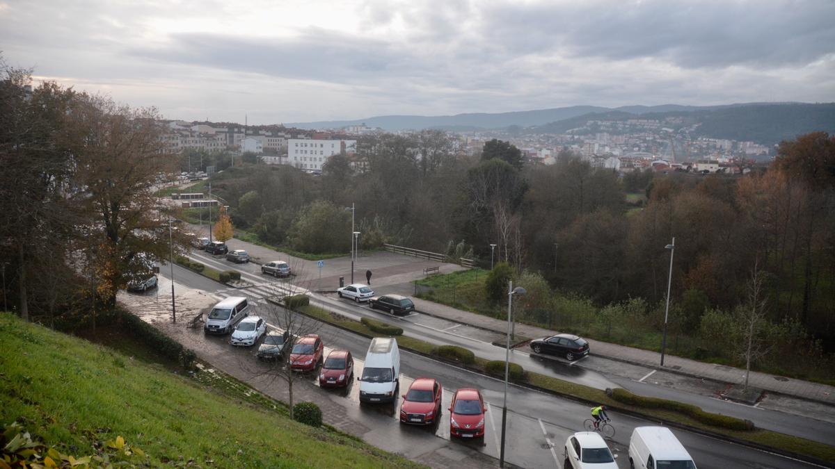 Vista parcial de la zona de Valdecorvos en Pontevedra.