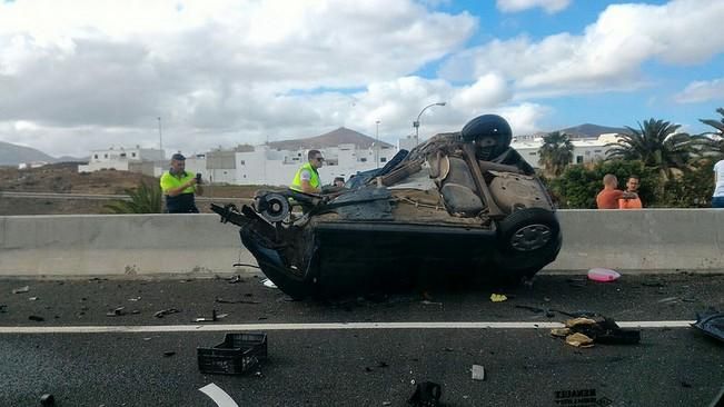 Un fallecido en un accidente en la Circunvalación de Arrecife