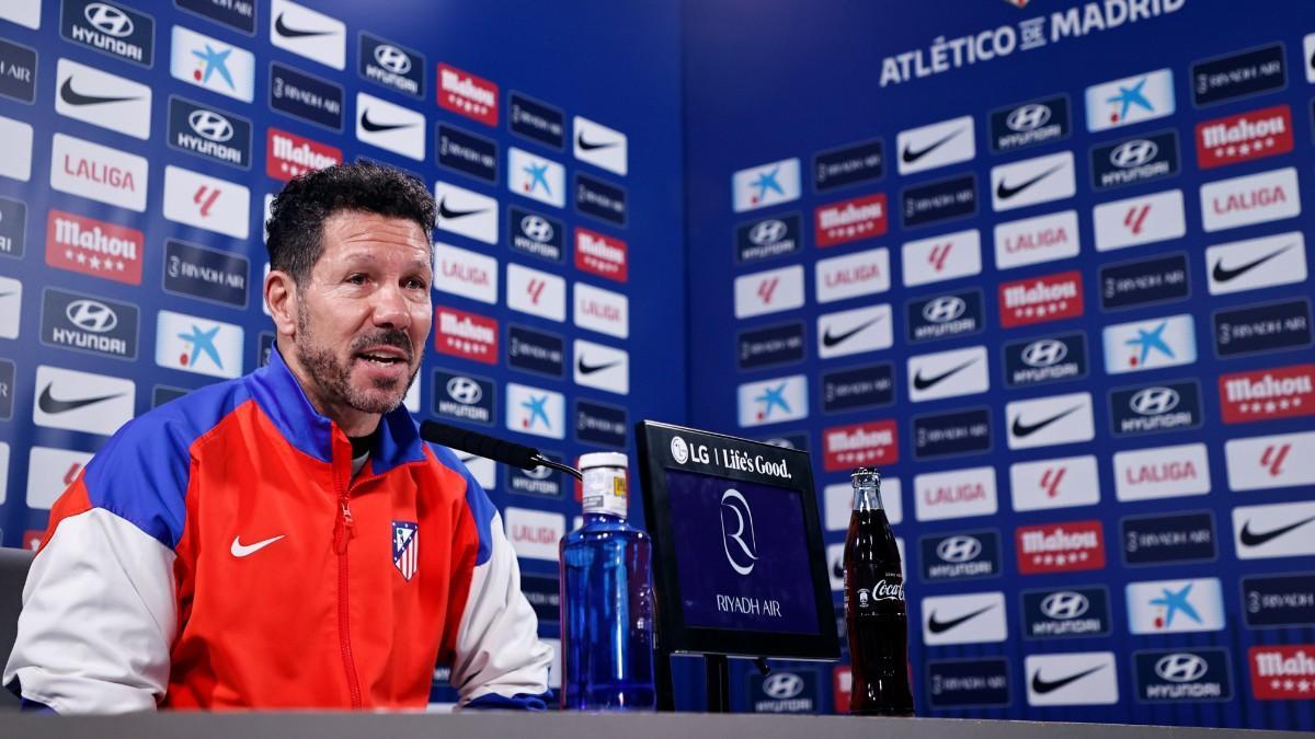 Simeone, en la rueda de prensa previa al partido frente al Leganés