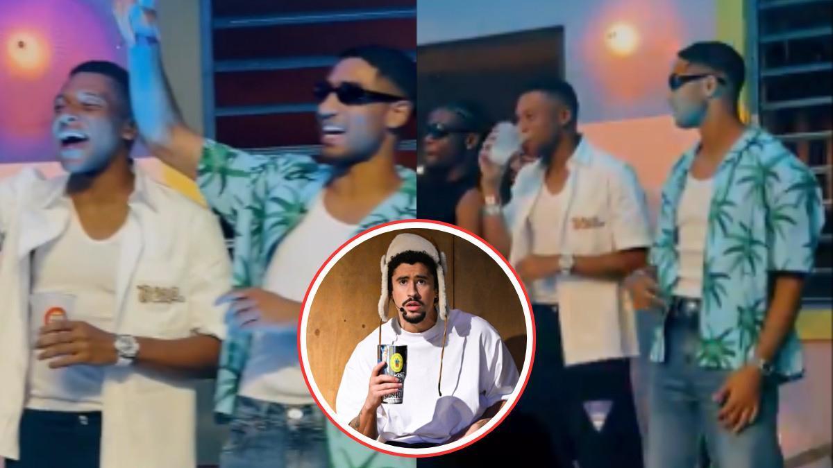 Mbappé y Hakimi disfrutan de Bad Bunny en Puerto Rico.