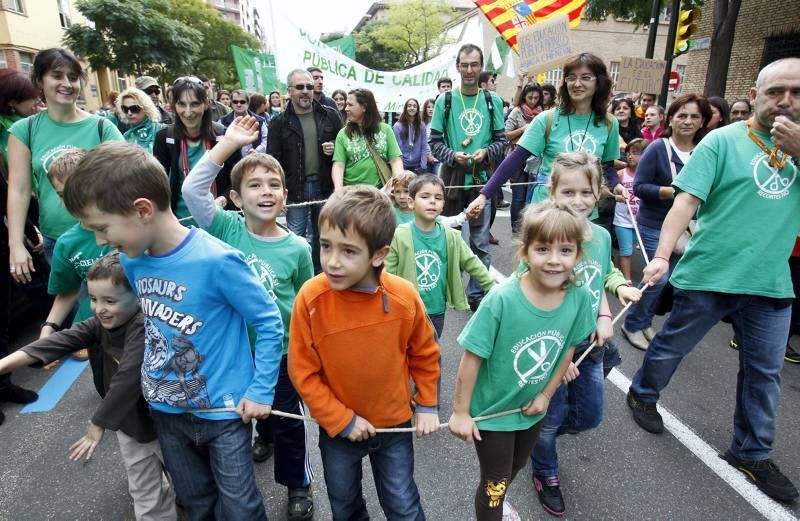 Fotogalería: Huelga educativa en Zaragoza