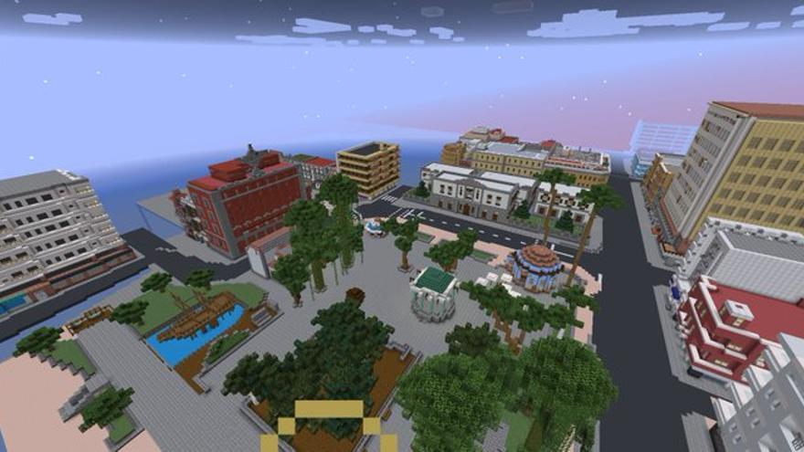 Las Palmas de Gran Canaria, recreada en Minecraft