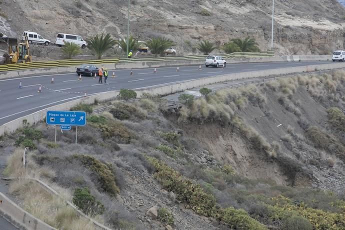 09.12.19. Las Palmas de Gran Canaria. Zona de desprendimientos en la GC-1. Foto: Quique Curbelo  | 12/12/2019 | Fotógrafo: Quique Curbelo