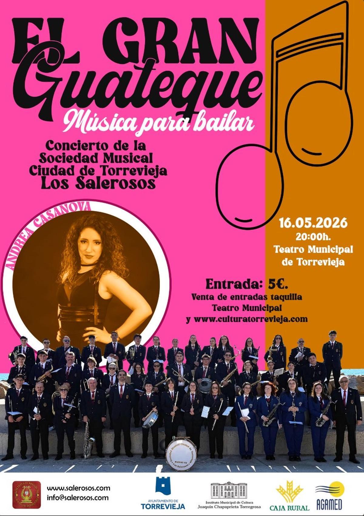 Cartel anunciador del concierto de la Sociedad Musical Ciudad de Torrevieja Los Salerosos