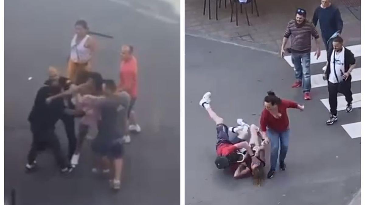 Imágenes de dos de los altercados provocados en el entorno de un problemático bar de Castelló.