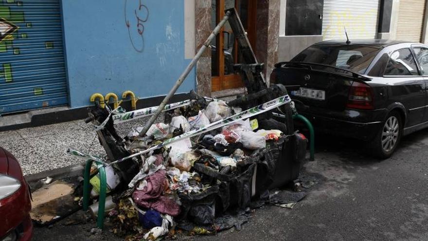 Dos contenedores quemados la pasada madrugada