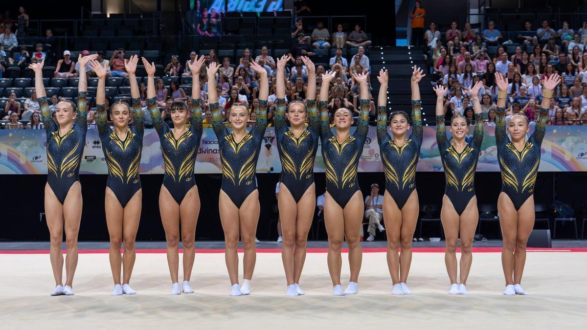 L'equip al complet que ha presentat l'Egiba en la final disputada a Pamplona