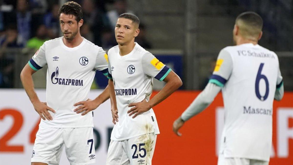 Decepción en los jugadores del Schalke