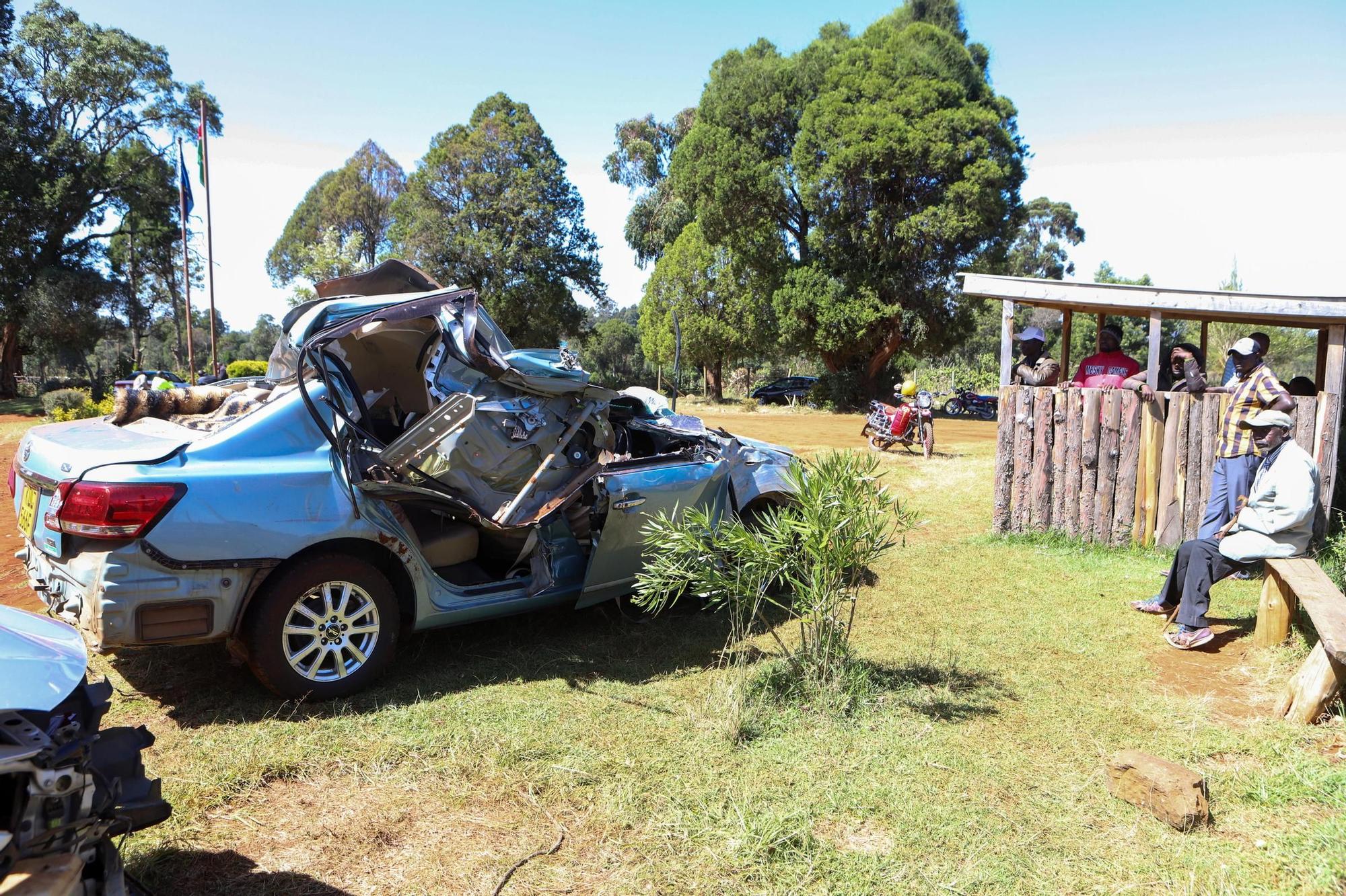 Las impactantes imágenes del accidente de Kiptum: Así quedó su coche