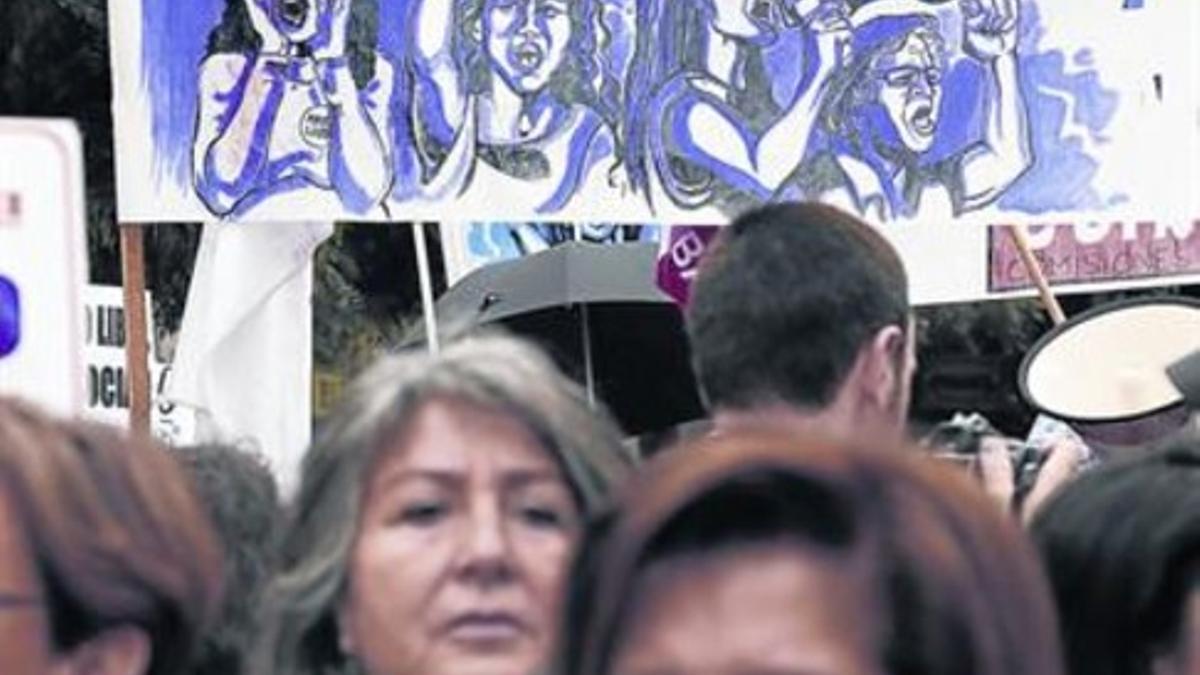 Partidarios del aborto celebran el pasado septiembre en Madrid el adiós de Gallardón.