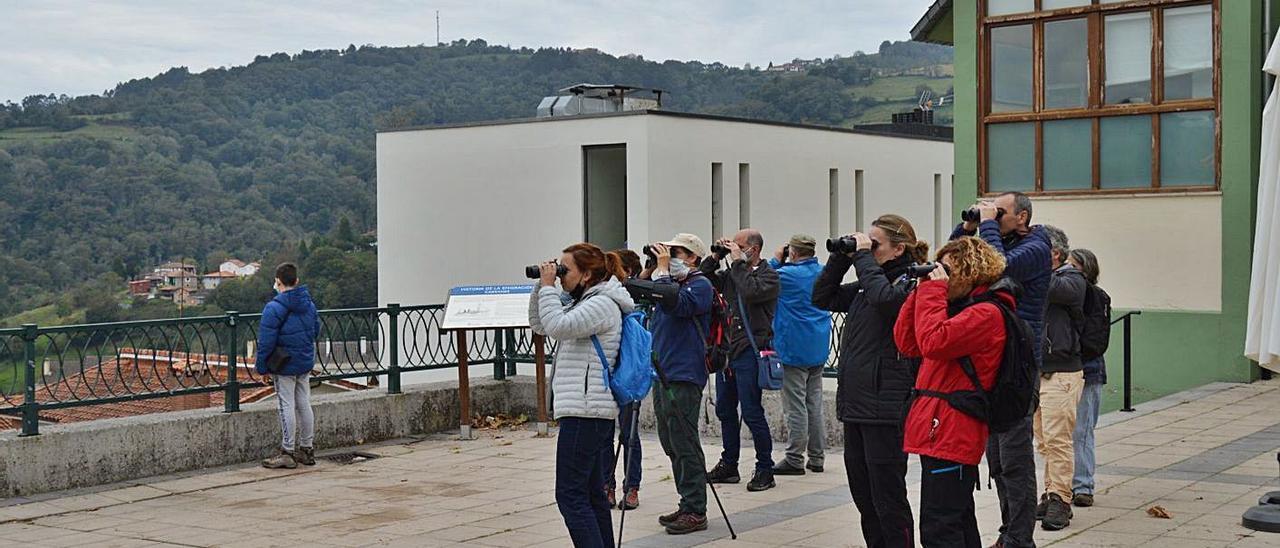 Participantes en el curso de iniciación a la observación de aves silvestres, en Cabranes. | O. P.