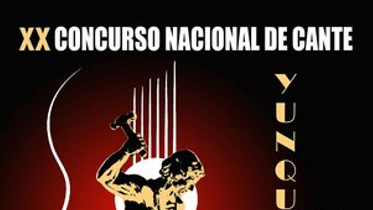 Cartel promocional del XX Concurso Nacional de Cante Yunque Flamenco.