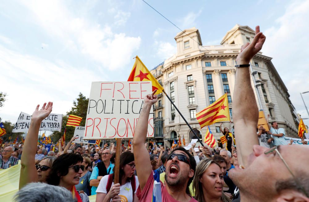 Manifestación en Barcelona en contra del artículo 155