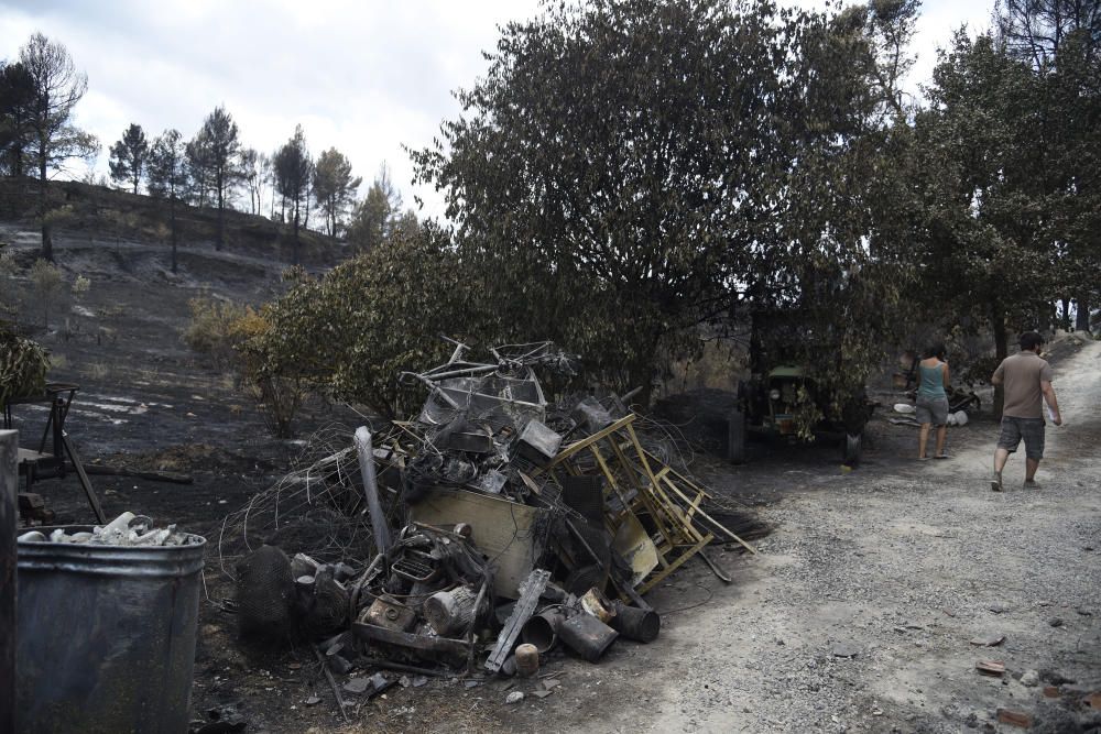 Els habitatges destruïts per les flames