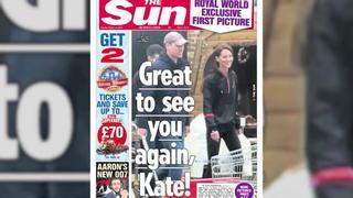 VÍDEO | Primeras imágenes de Kate Middleton paseando con el príncipe Guillermo: sonriente y muy delgada
