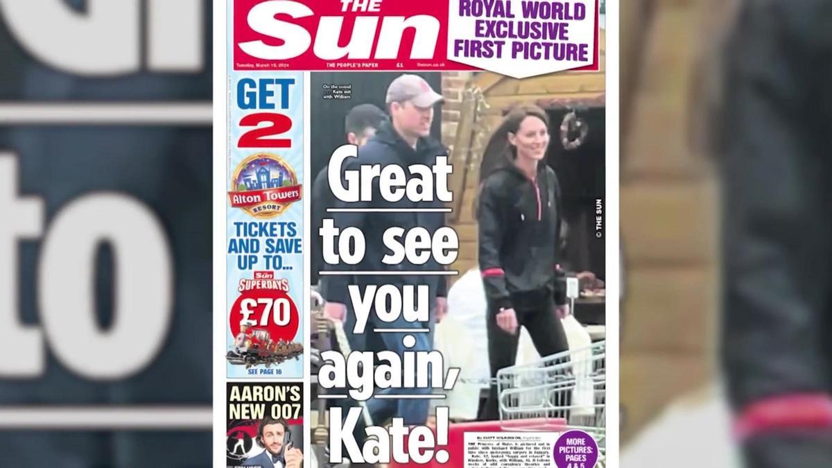 Primeras imágenes de Kate Middleton paseando con el príncipe Guillermo