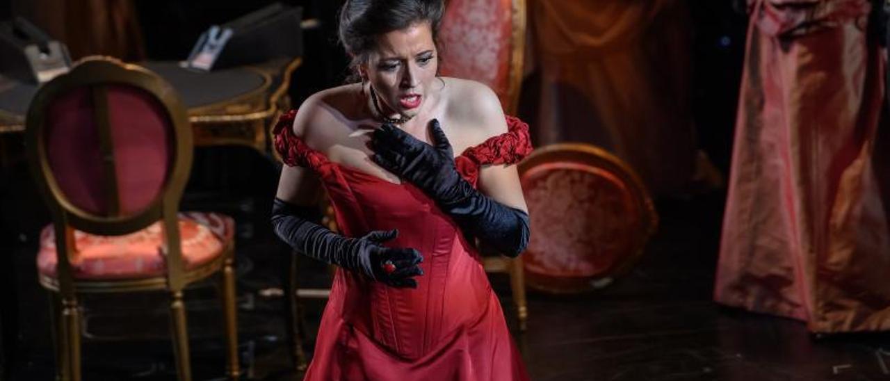 Lisette Oropesa en la representación de «La Traviata» en el Teatre Liceu de Barcelona. | A. BOFILL