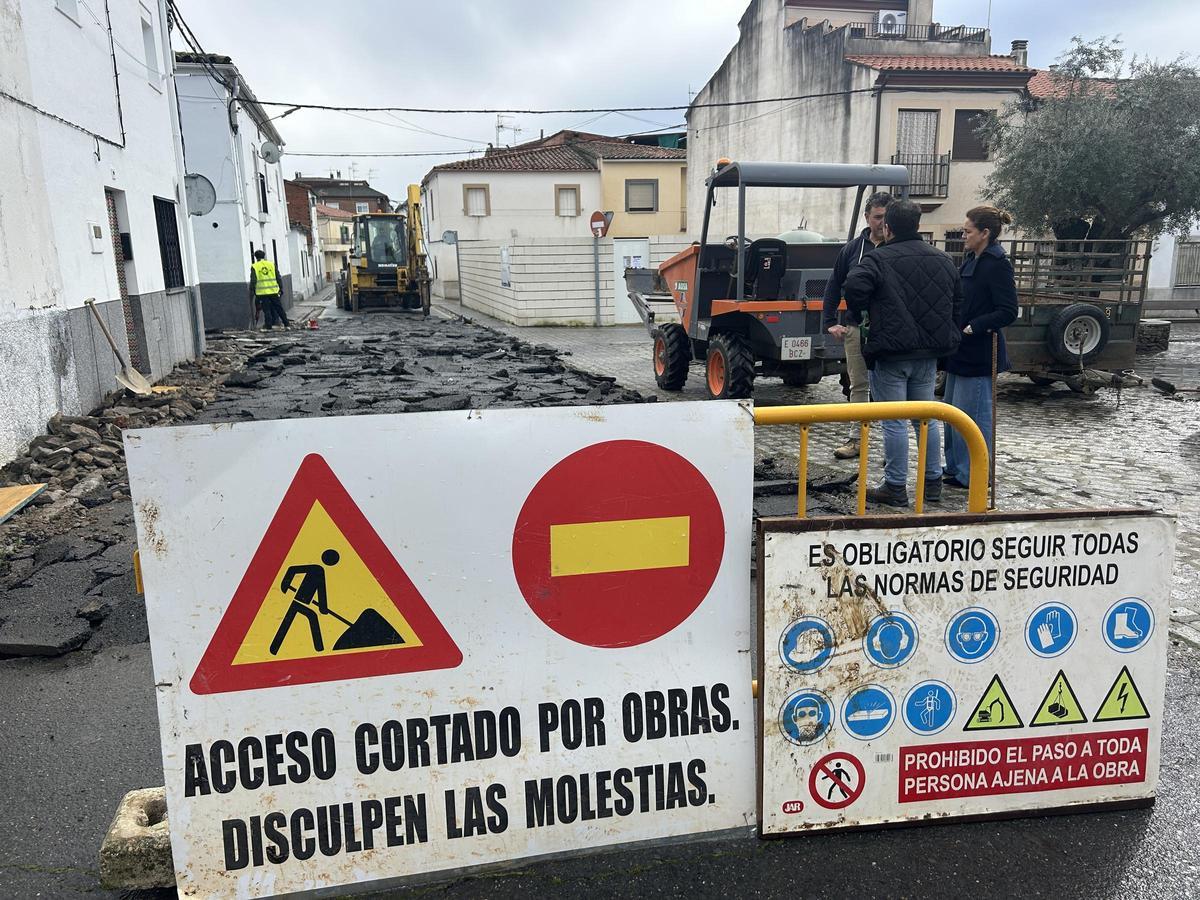 Calle en la que se ejecutan las obras.