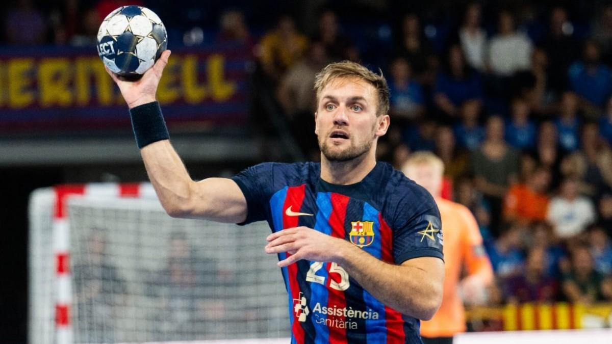 Luka Cindric, en un partido con el Barça