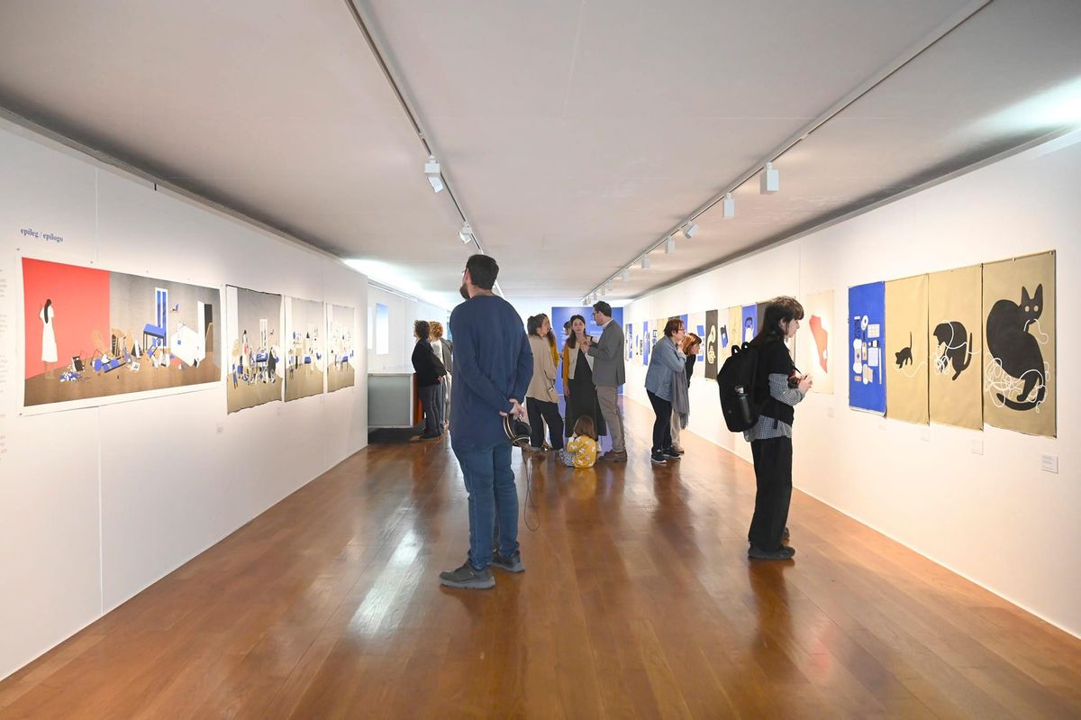 La sala del vestíbulo del Museu de Belles Arts de Castelló acogió en 2024 la exposición de Violeta Lópiz.