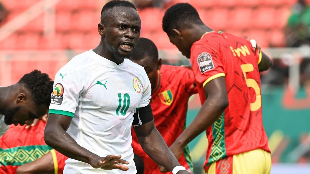 Mané, con la camiseta de Senegal, durante el empate 0-0 frente a Guinea