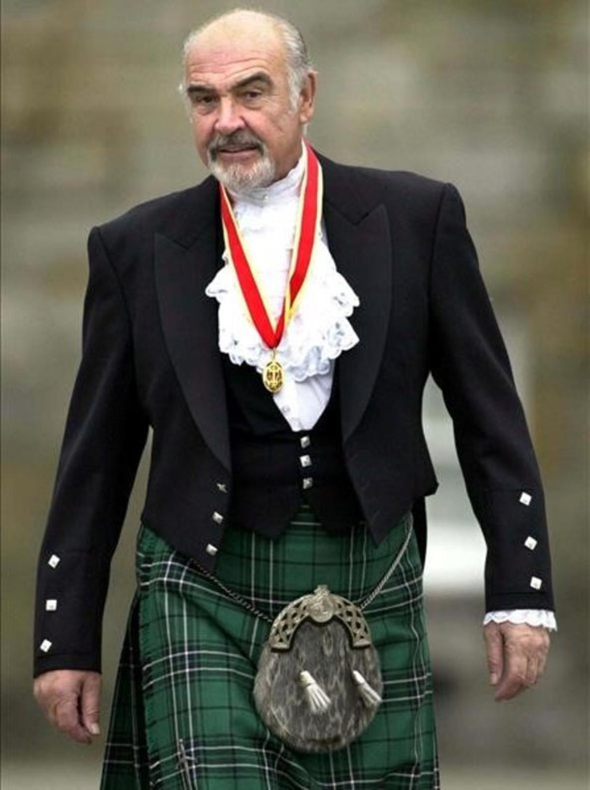 Sean Connery con el atuendo escocés