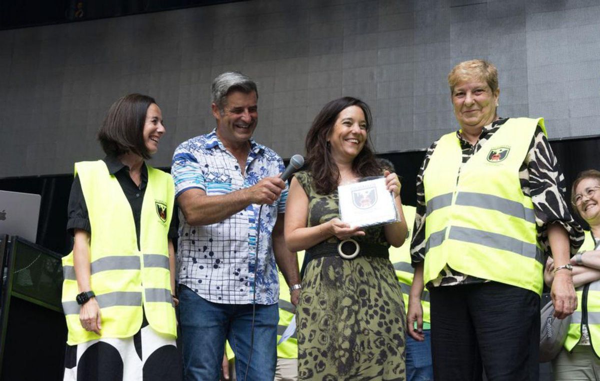 Inés Rey, en el pregón de las fiestas de Os Mallos. | LOC