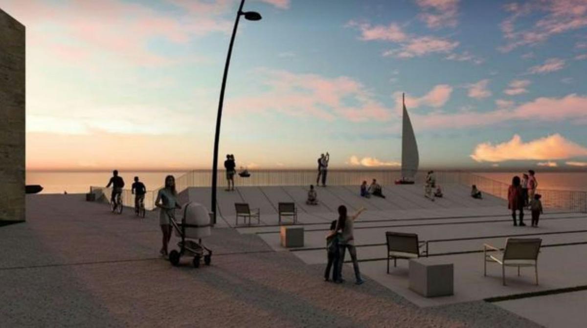 Infografía de la futura plaza en Arealonga (Chapela, Redondela)