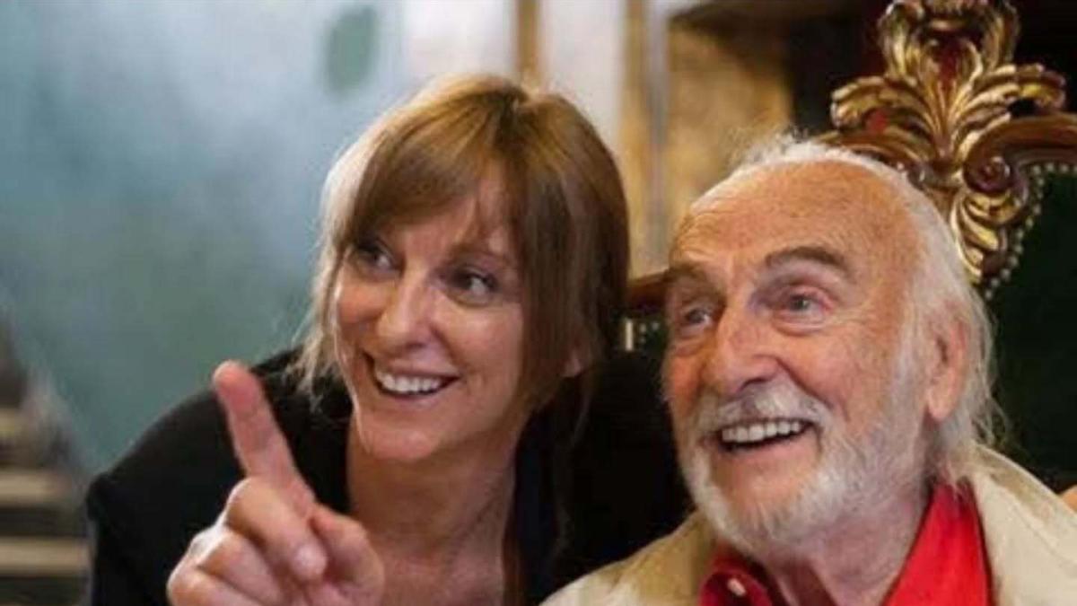 La imagen que ha compartido Ana Labordeta en sus redes con Héctor Alterio.