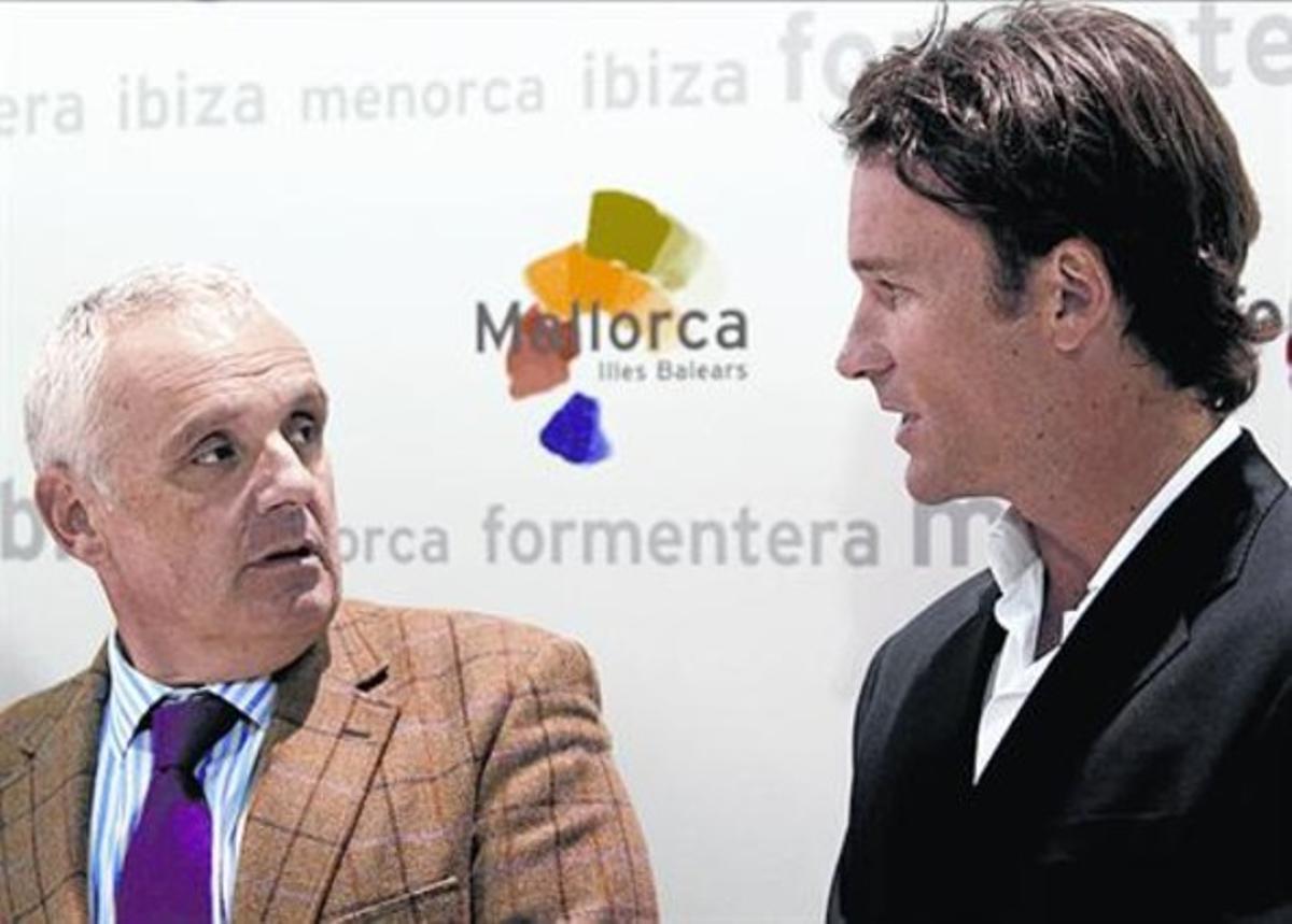Moyà, ahir amb José Luis Escañuela, president de la federació. Moyà, ahir amb José Luis Escañuela, president de la federació.