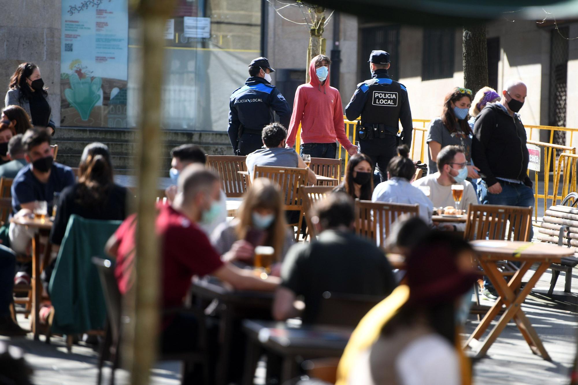 Reapertura hostelería en Pontevedra | La Policía Local intensifica la vigilancia en A Verdura