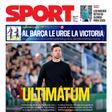 Esta es la portada de SPORT de hoy martes, 9 de diciembre de 2025