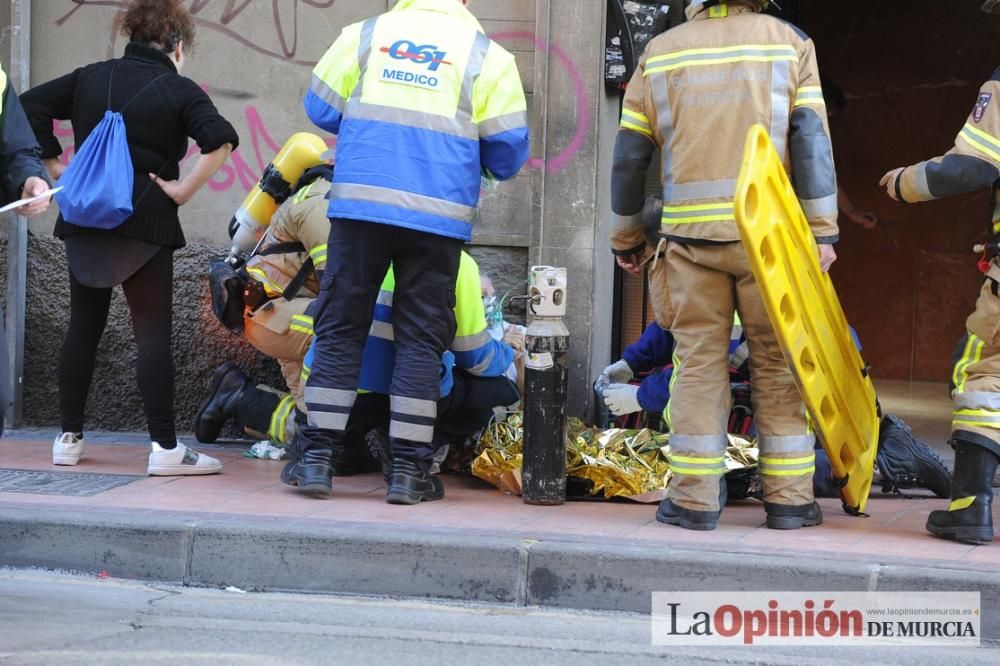 Incendio en un piso en San Andrés