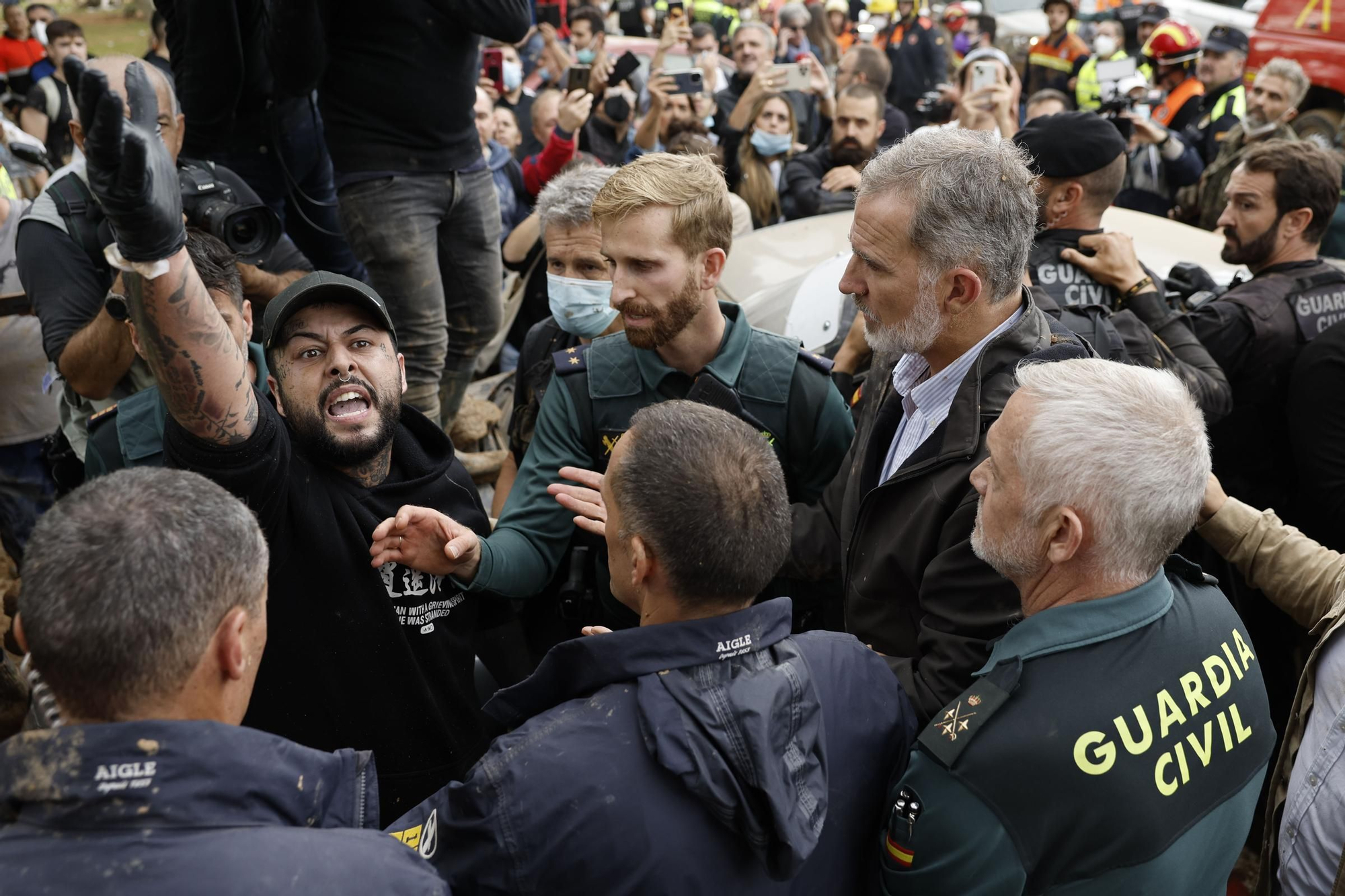 Disturbios en la visita de los Reyes, Sánchez y Mazón a Paiporta