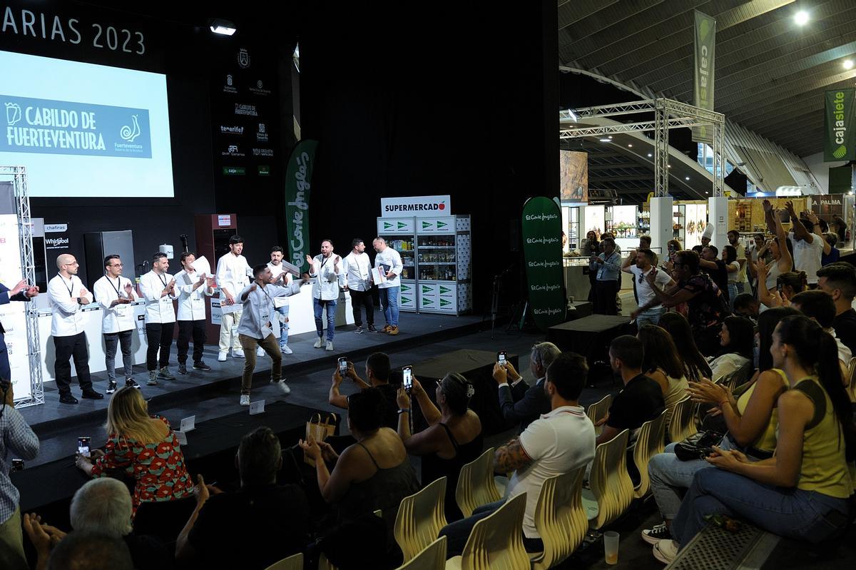 Finalistas del concurso regional de cocineros de GastroCanarias.