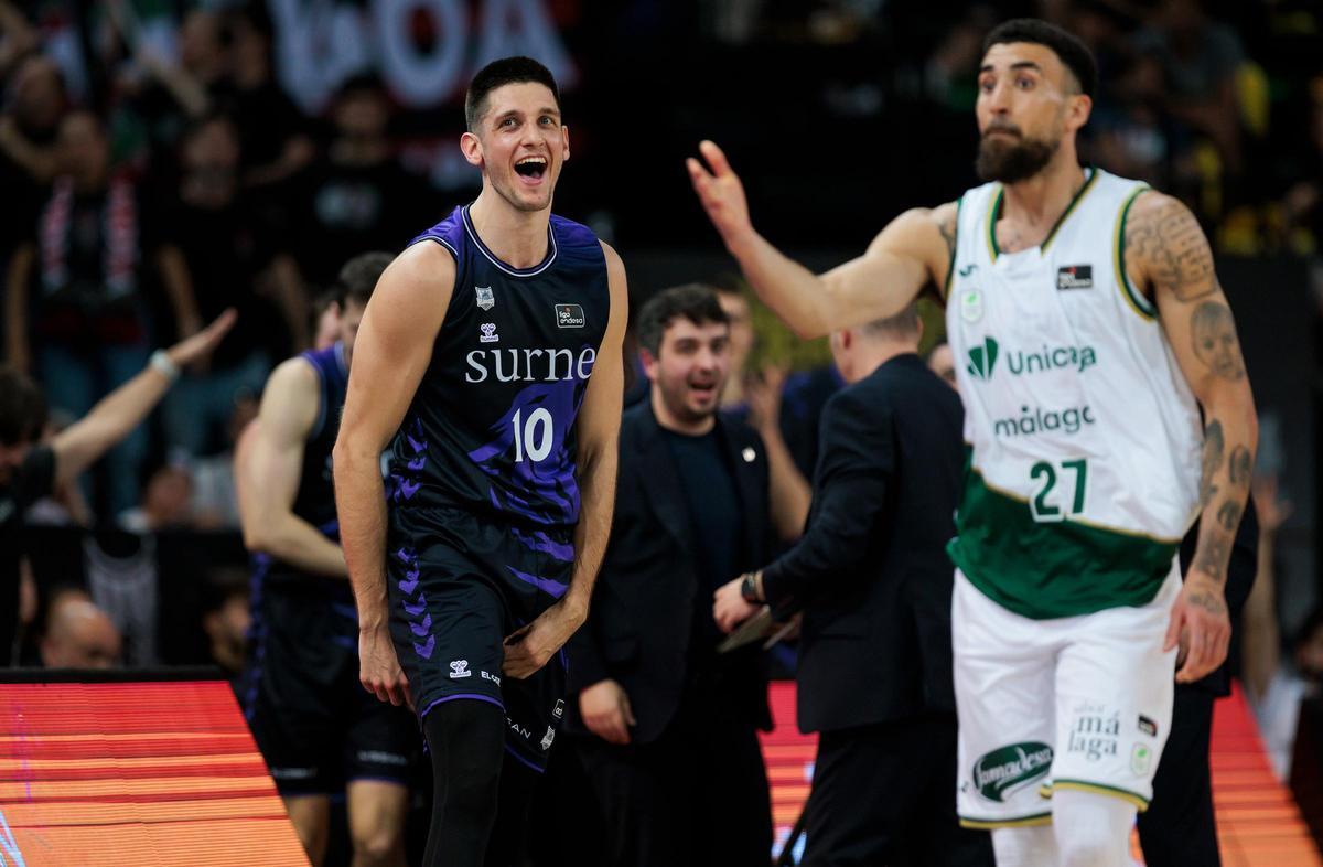 El Unicaja y el Surne Bilbao lucharán por la octava plaza de la Liga Endesa.