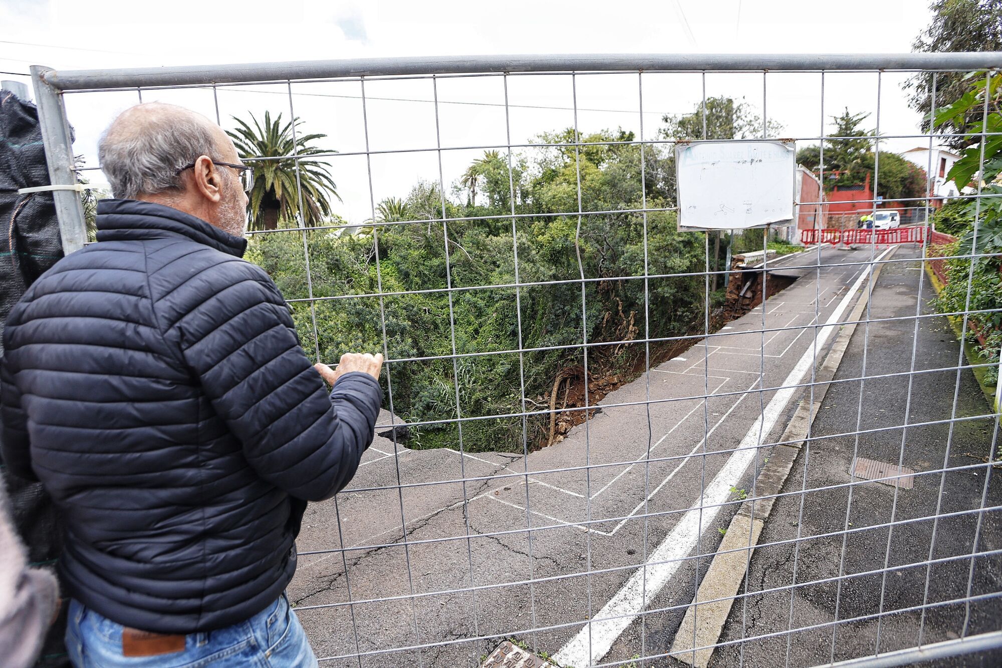 Derrumbe de un puente en Tacoronte