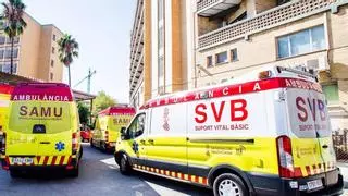 Nueve jóvenes resultan heridos en un accidente entre dos vehículos en la Pobla Llarga