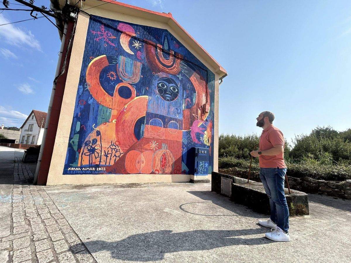 Mural de Xoana Almar no Pazo.