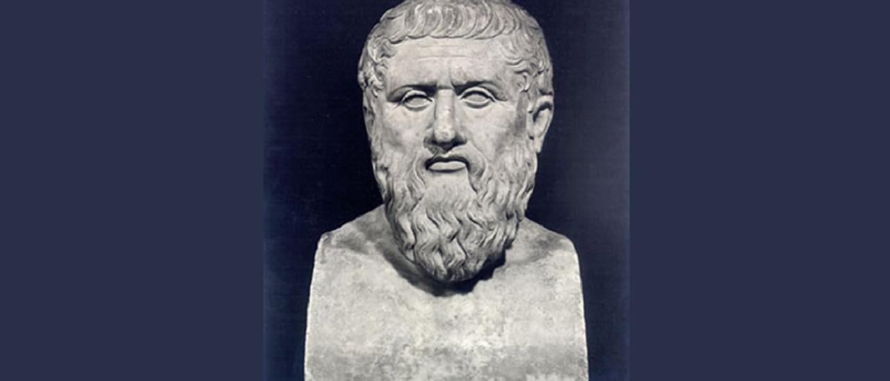 Busto del filósofo griego Platón.