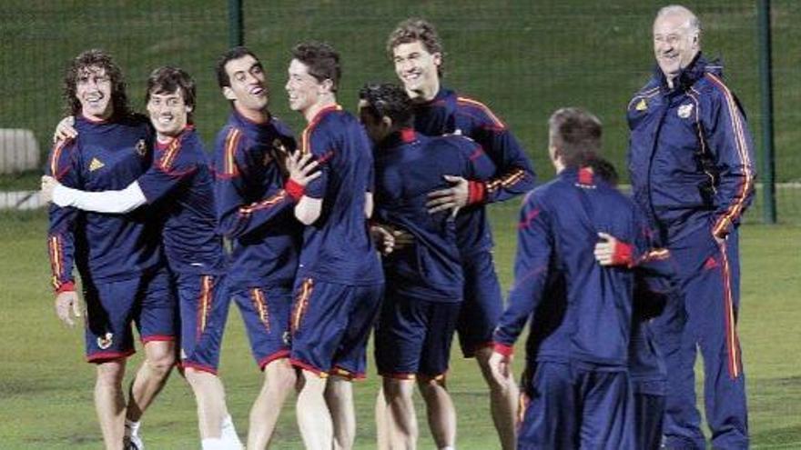 La selección española realizó ayer el último entrenamiento antes de la final.