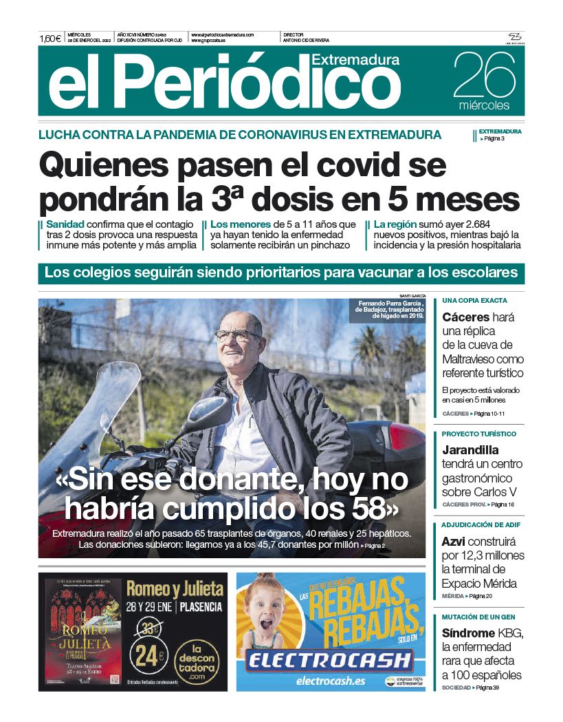 Consulta la portada correspondiente al día 26 de enero del 2022