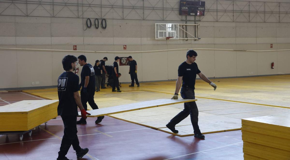 Comienza el montaje para el Gijón Premier Padel.