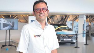 El gerente de Motorland, Jorge Panadés, el pasado miércoles tras la rueda de prensa de presentación del gran premio de motociclismo.