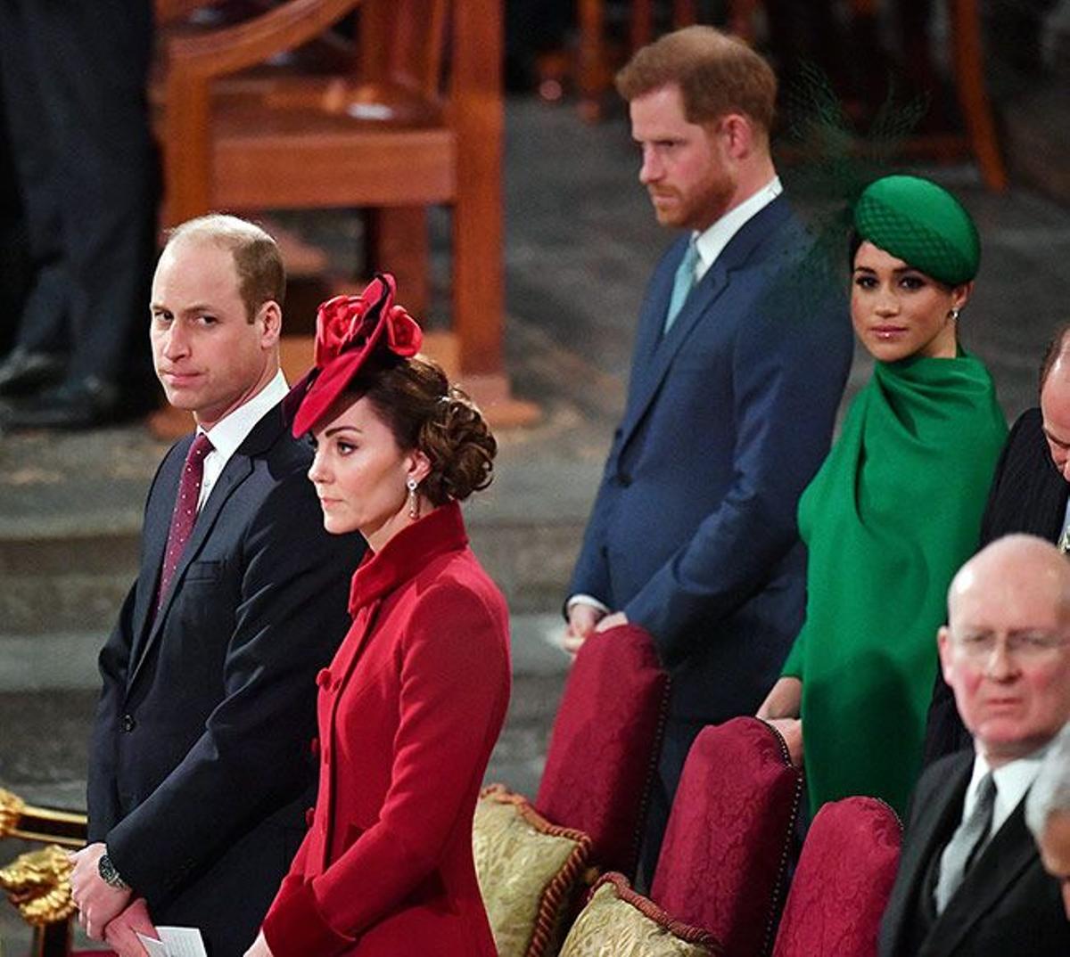 Meghan Markle y Kate Middleton, durante la ceremonia de la Commonwealth en Londres