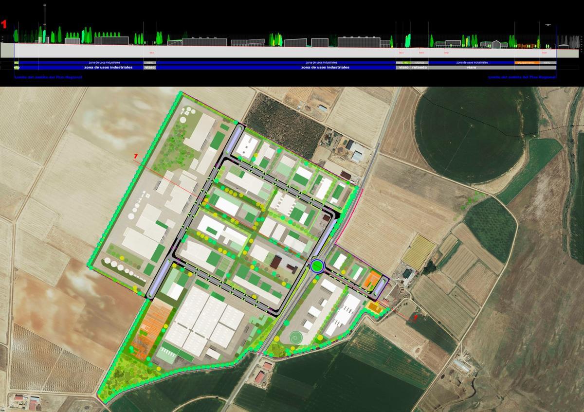 Proyecto del nuevo polígono industrial de Monfarracinos