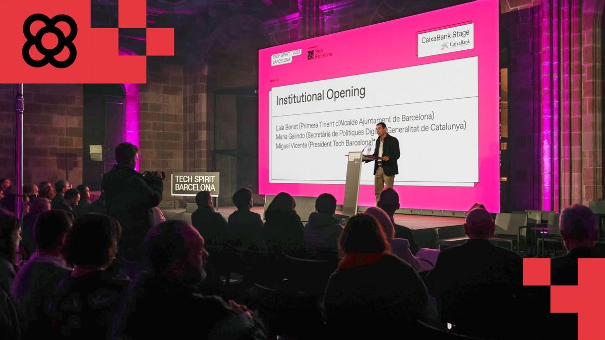 Miguel Vicente (Tech Barcelona), en la inauguración del Tech Spirit 2024