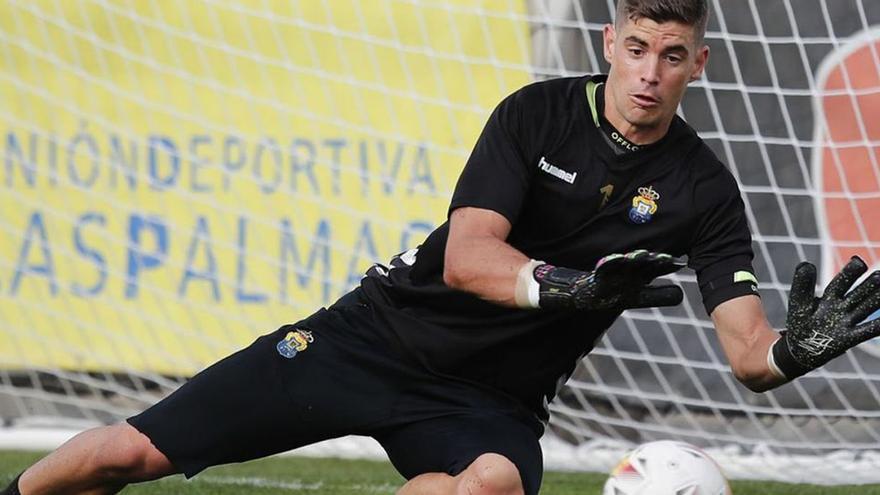 Raúl Fernández, durante un entrenamiento