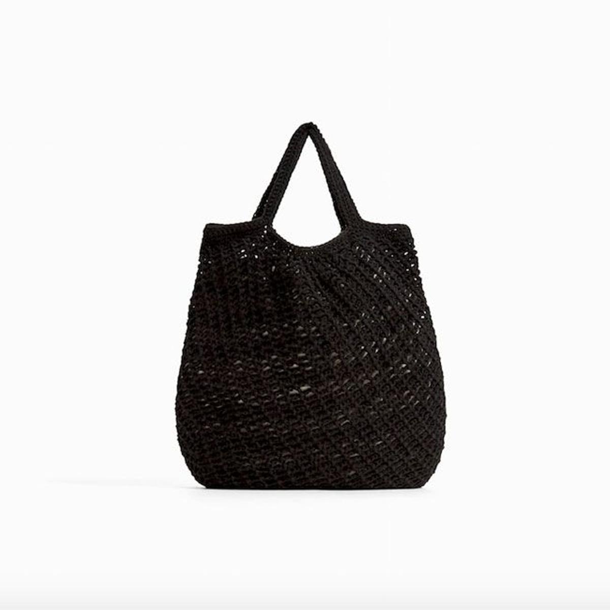 Bolsos capricho de Zara Kids: cesta de ganchillo negro