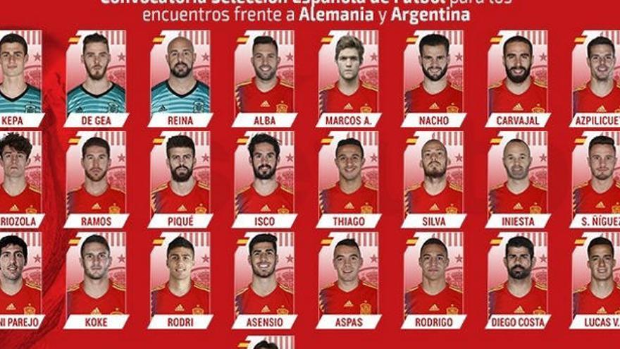 Parejo y Rodrigo, convocados con la selección española.